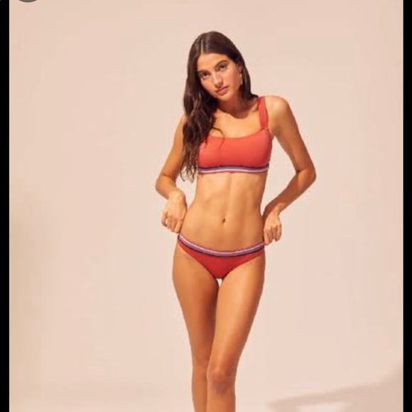 Solid & Striped brick red bikini set (NWT) Size XS - Picture 1 of 4